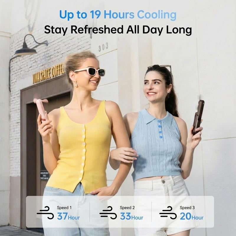 JISULIFE Handheld Mini Fan 3-In-1 Portable, 4500Mah/2000Mah Rechargeable Battery USB Fan with Power Bank & Flashlight, Multifunctional for Travel, Makeup, Daily Use