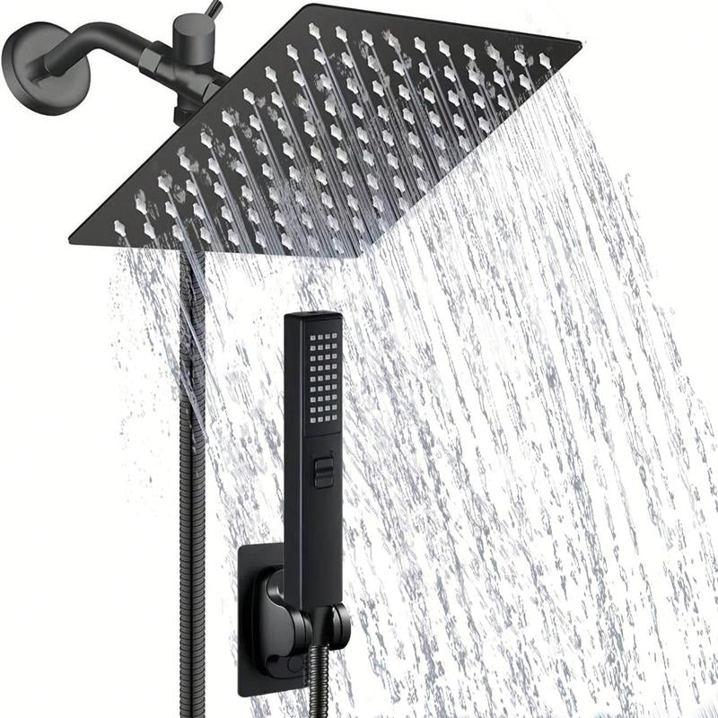 Shower Head Set, 1 Set Rainfall Shower Head & Handheld Shower Head Set with Accessories, Shower Head Ensemble