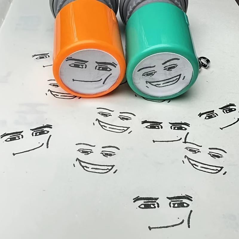 Emoji Pattern Stamp, 1 Count Cute Funny Emoji Stamp, Office Stationery & Supplies for Daily Office Use, Label & Instruction Seals, Custom Stamp #TOP PICKS