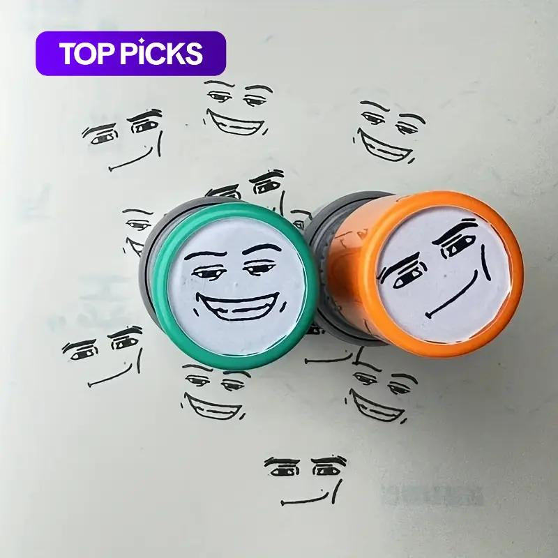 Emoji Pattern Stamp, 1 Count Cute Funny Emoji Stamp, Office Stationery & Supplies for Daily Office Use, Label & Instruction Seals, Custom Stamp #TOP PICKS