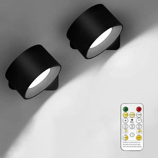 LED Wall Mounted, USB Rechargeable 360° Adjustable Angle Wall Light Rechargeable Wall Sconces with Remote Control & Accessory for Bedroom, Display Wall, Cabinet, Hallway #TOP PICKS