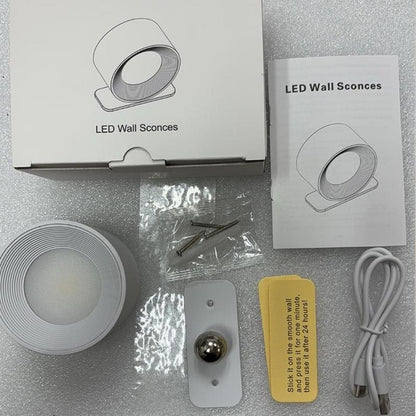 LED Wall Mounted, USB Rechargeable 360° Adjustable Angle Wall Light Rechargeable Wall Sconces with Remote Control & Accessory for Bedroom, Display Wall, Cabinet, Hallway #TOP PICKS