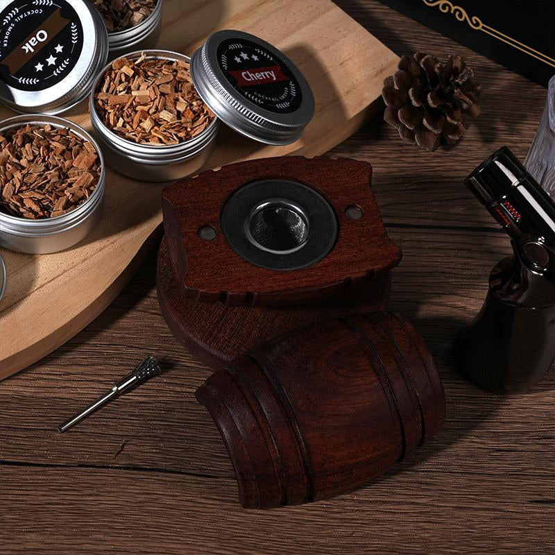 Whiskey Smoker Kit - 6 Flavors Wood Chips, 2 Glasses, 2 Ice Ball Molds - Cocktail Smoker Infuser Kit, Old Fashioned Drink Smoker Kit, Birthday Christmas Bourbon Whiskey Gifts for Men,Dad,Father,Boyfriend,Husband Kitchen Utensils Metal Wooden Whiskey Gift